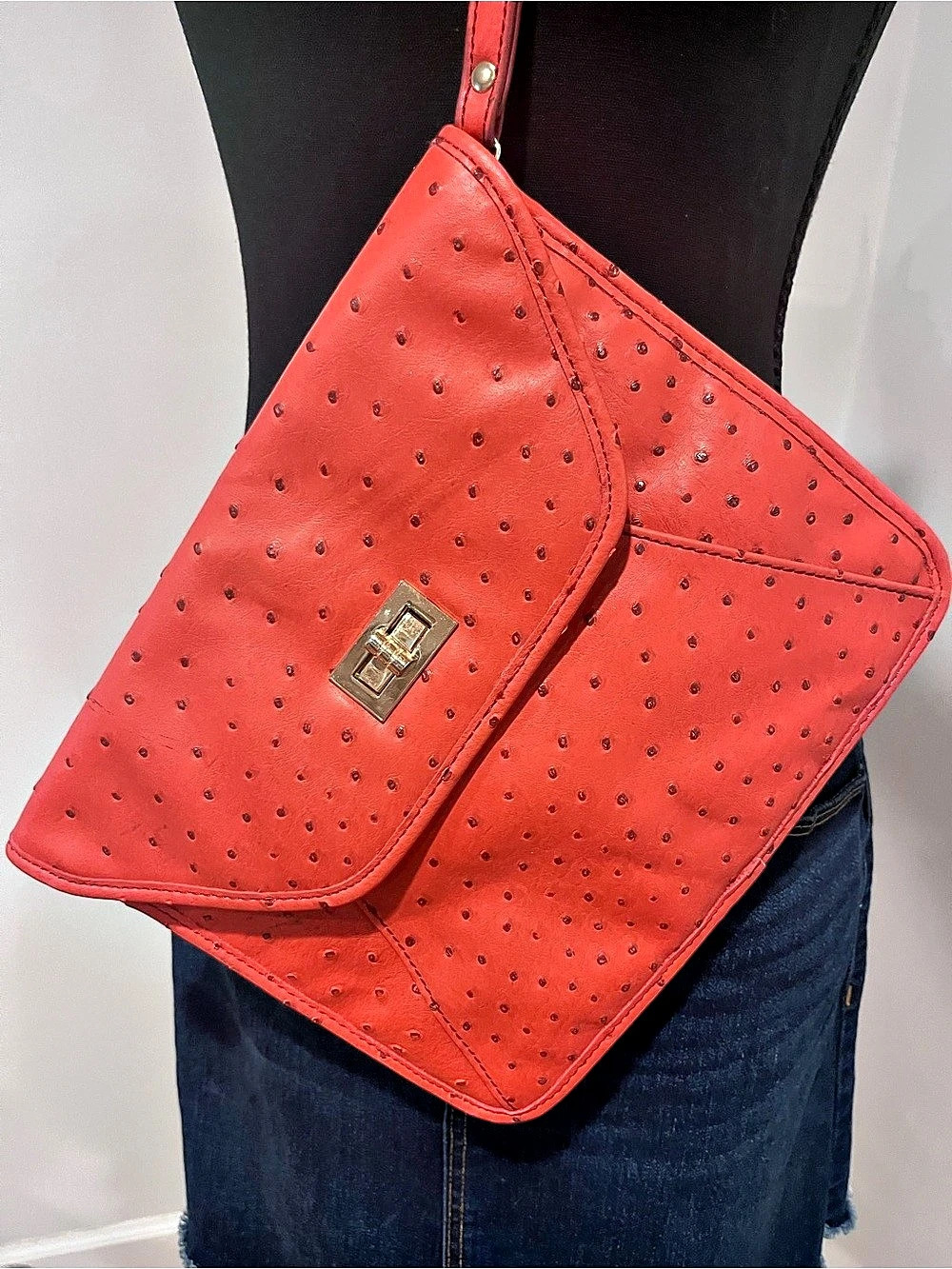 Aldo Red Clutch Bag